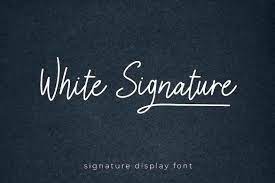 Beispiel einer White Signature-Schriftart